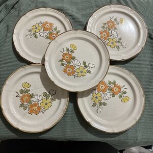 Set Of 5 HEARTHSIDE Baroque "Spring Garden"  Stoneware